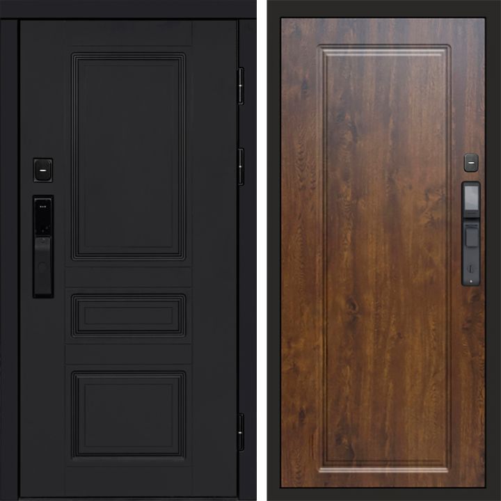 Входная дверь Termo-door ОРЕГОН BLACK с электронным замком Гранд Дуб
