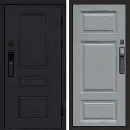 Входная дверь Termo-door ОРЕГОН BLACK с электронным замком Лион Грей Софт