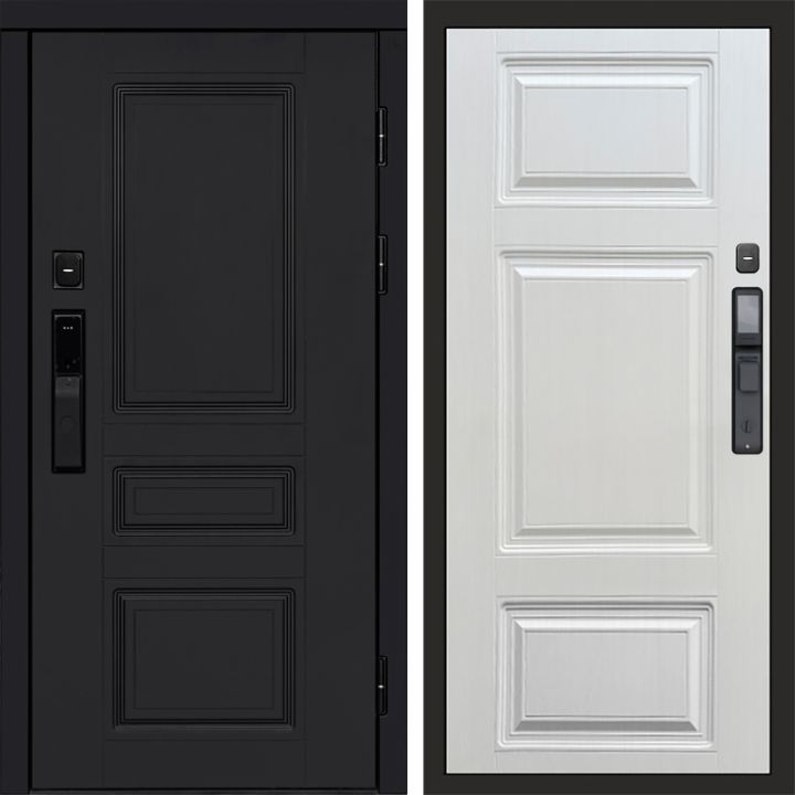 Входная дверь Termo-door ОРЕГОН BLACK с электронным замком Лион Лиственница