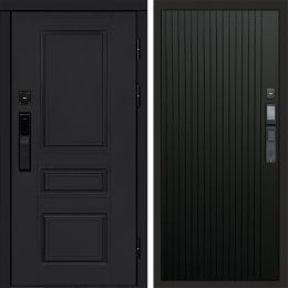 Входная дверь Termo-door ОРЕГОН BLACK с электронным замком FLAT Черный Кварц