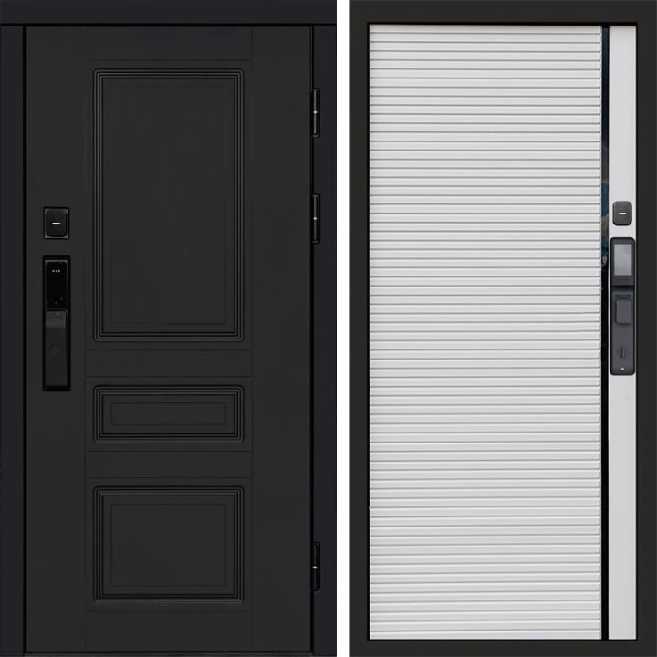 Входная дверь Termo-door ОРЕГОН BLACK с электронным замком Porte white