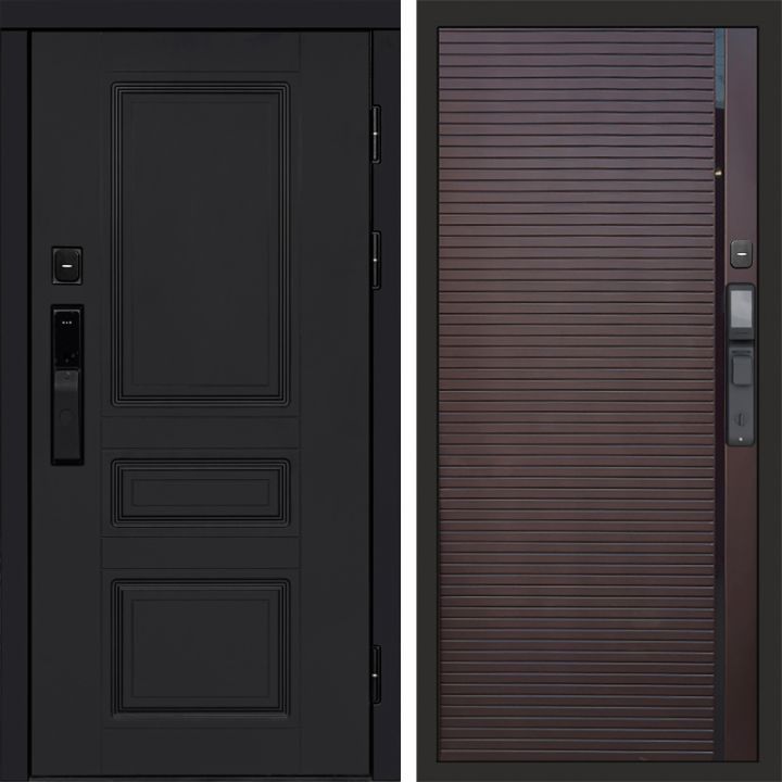 Входная дверь Termo-door ОРЕГОН BLACK с электронным замком PORTE Шоколад