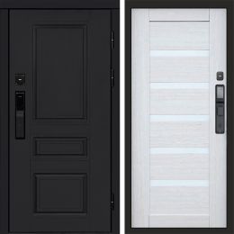 Входная дверь Termo-door ОРЕГОН BLACK с электронным замком Царга лиственница