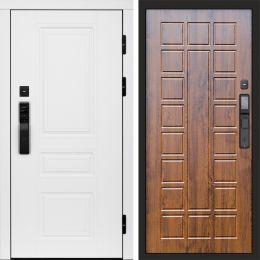 Входная дверь Termo-door ОРЕГОН WHITE с электронным замком Престиж дуб