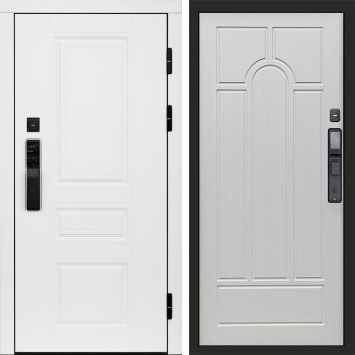 Входная дверь Termo-door ОРЕГОН WHITE с электронным замком Арка лиственница