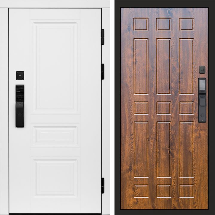 Входная дверь Termo-door ОРЕГОН WHITE с электронным замком Спарта дуб