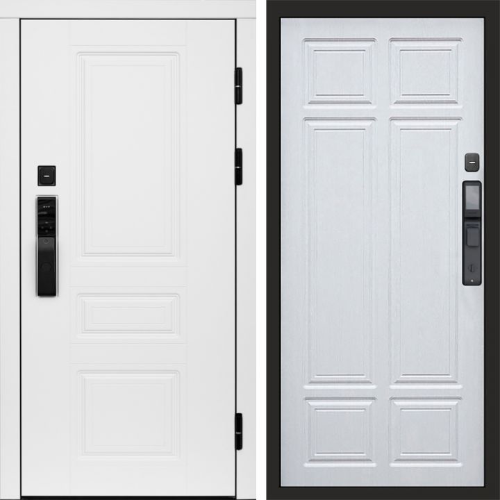 Входная дверь Termo-door ОРЕГОН WHITE с электронным замком Лиственница премиум