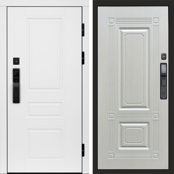 Входная дверь Termo-door ОРЕГОН WHITE с электронным замком Мадрид Лиственница