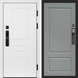 Входная дверь Termo-door ОРЕГОН WHITE с электронным замком Марсель Грей Софт