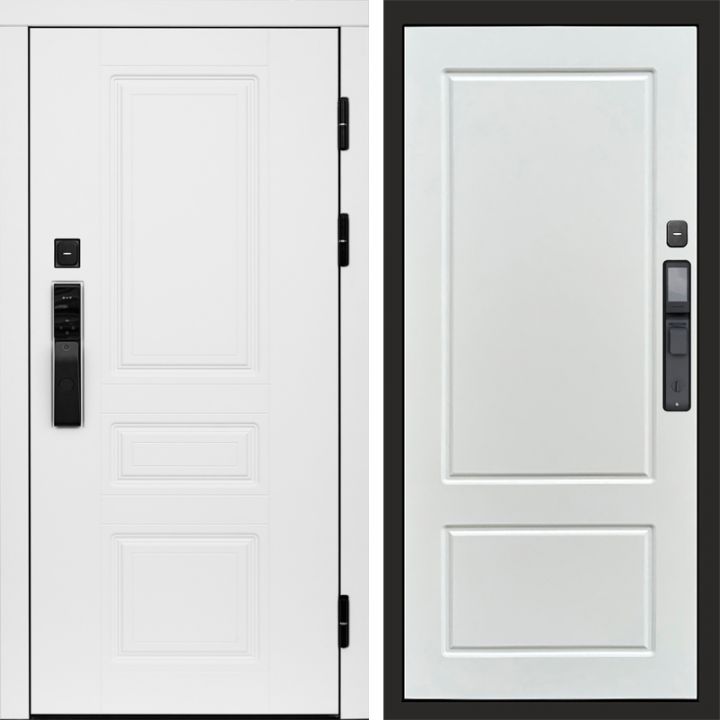 Входная дверь Termo-door ОРЕГОН WHITE с электронным замком Марсель Белый Софт