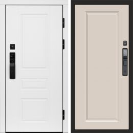 Входная дверь Termo-door ОРЕГОН WHITE с электронным замком Гранд Слоновая Кость