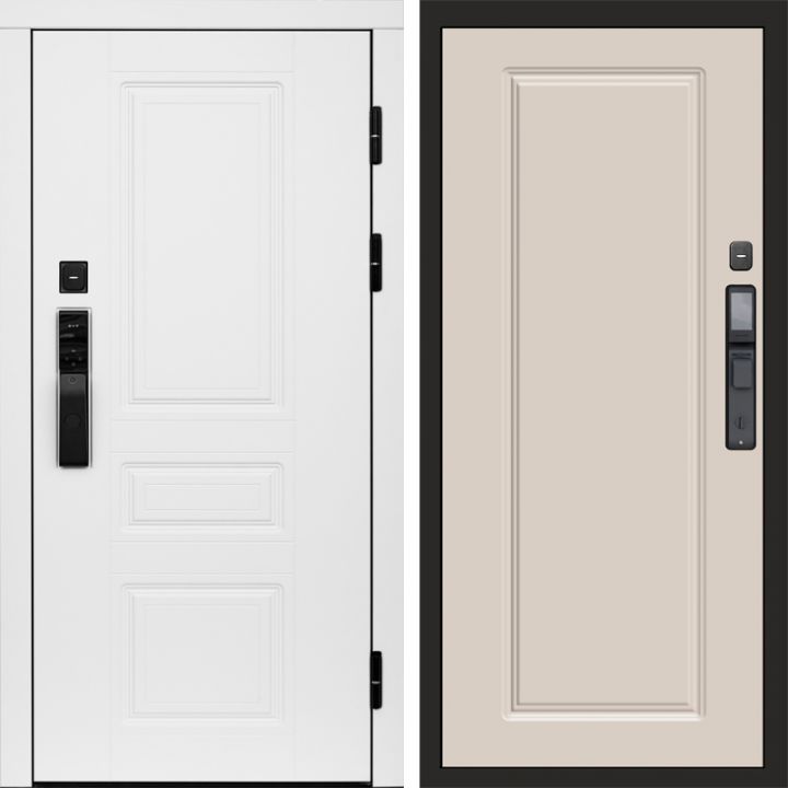 Входная дверь Termo-door ОРЕГОН WHITE с электронным замком Гранд Слоновая Кость