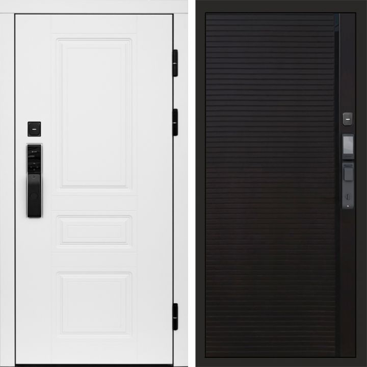 Входная дверь Termo-door ОРЕГОН WHITE с электронным замком Porte black