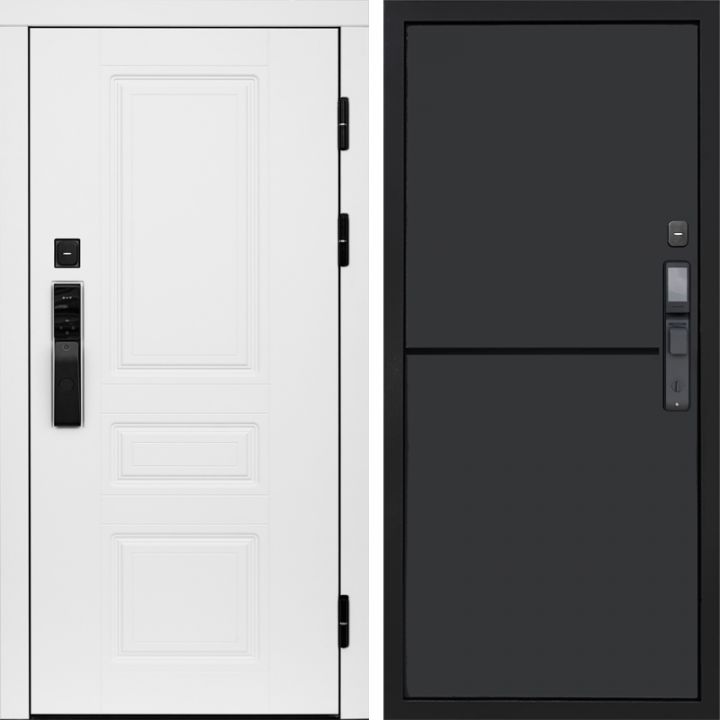 Входная дверь Termo-door ОРЕГОН WHITE с электронным замком Нео Графит
