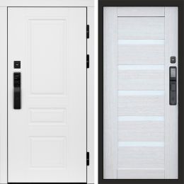 Входная дверь Termo-door ОРЕГОН WHITE с электронным замком Царга лиственница