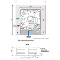 Спа бассейн Gruppo Treesse Mykonos 211x211x86 схема 5