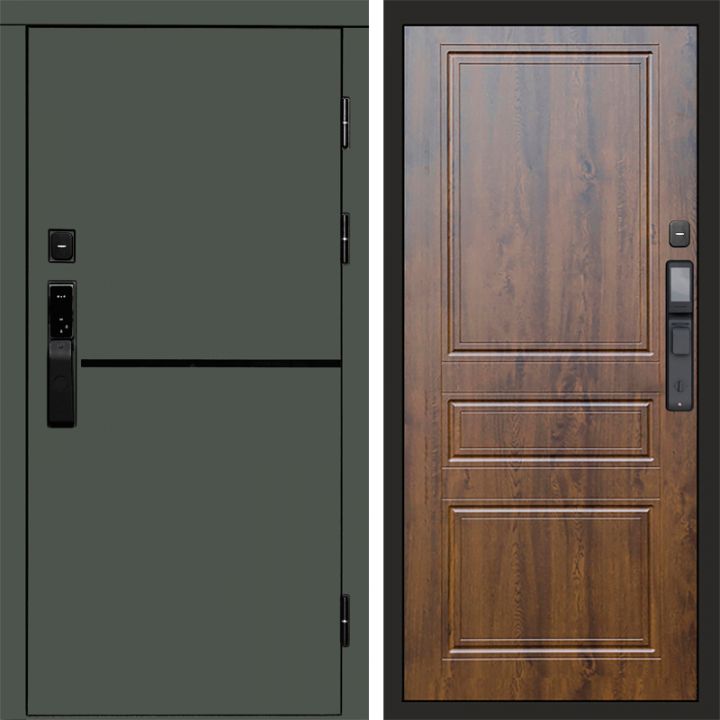Входная дверь Termo-door ТРЕНД GREEN с электронным замком Классика дуб