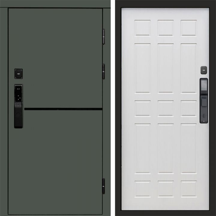 Входная дверь Termo-door ТРЕНД GREEN с электронным замком Спарта лиственница