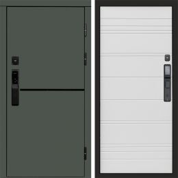 Входная дверь Termo-door ТРЕНД GREEN с электронным замком White line