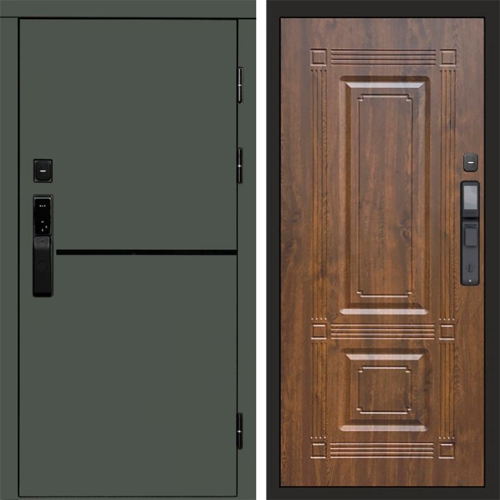Входная дверь Termo-door ТРЕНД GREEN с электронным замком Мадрид Дуб