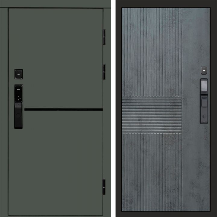 Входная дверь Termo-door ТРЕНД GREEN с электронным замком Мастино Бетон Темный