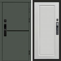 Входная дверь Termo-door ТРЕНД GREEN с электронным замком Гранд Белый Софт