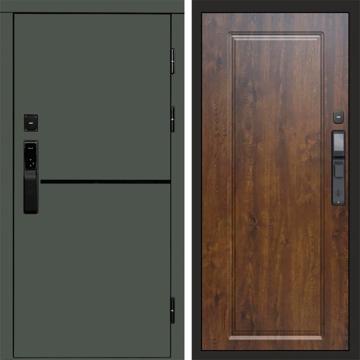 Входная дверь Termo-door ТРЕНД GREEN с электронным замком Гранд Дуб