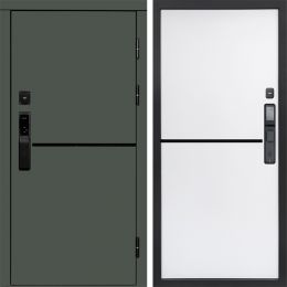 Входная дверь Termo-door ТРЕНД GREEN с электронным замком Нео White