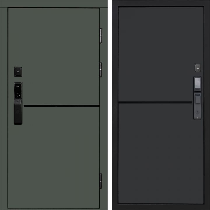 Входная дверь Termo-door ТРЕНД GREEN с электронным замком Нео Графит