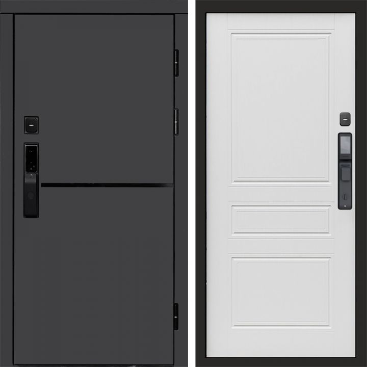 Входная дверь Termo-door ТРЕНД ГРАФИТ с электронным замком Классика лиственница