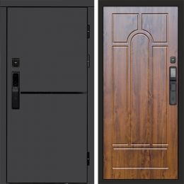 Входная дверь Termo-door ТРЕНД ГРАФИТ с электронным замком Арка дуб