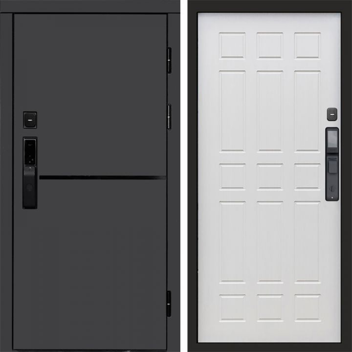 Входная дверь Termo-door ТРЕНД ГРАФИТ с электронным замком Спарта лиственница