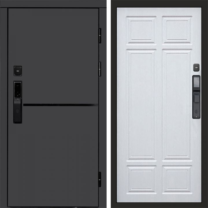 Входная дверь Termo-door ТРЕНД ГРАФИТ с электронным замком Лиственница премиум