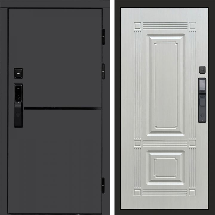 Входная дверь Termo-door ТРЕНД ГРАФИТ с электронным замком Мадрид Лиственница