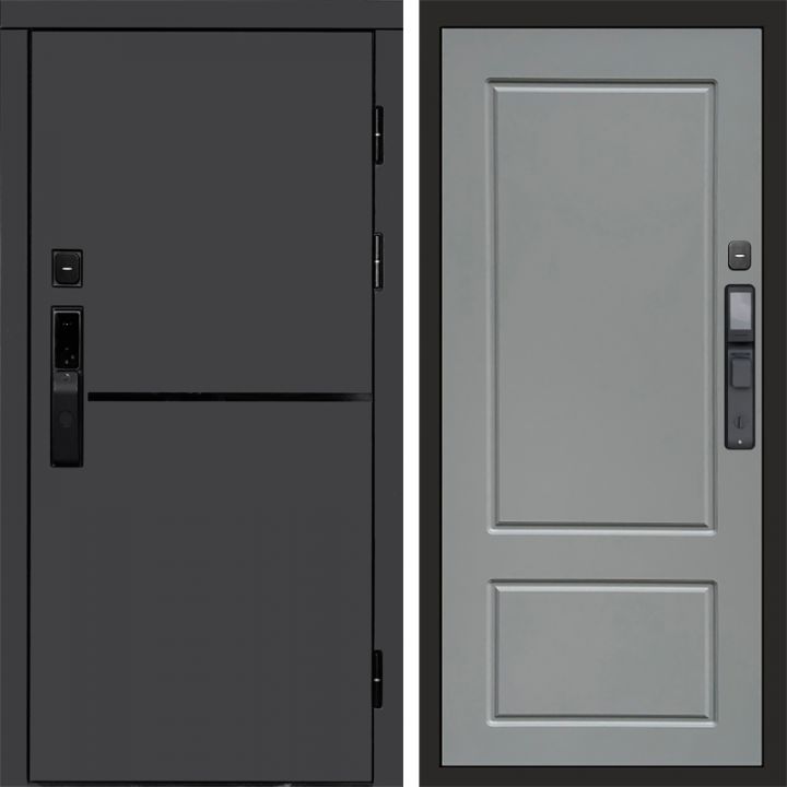 Входная дверь Termo-door ТРЕНД ГРАФИТ с электронным замком Марсель Грей Софт