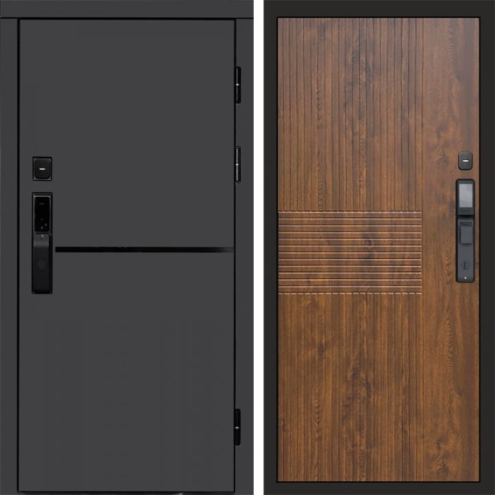 Входная дверь Termo-door ТРЕНД ГРАФИТ с электронным замком Мастино Дуб