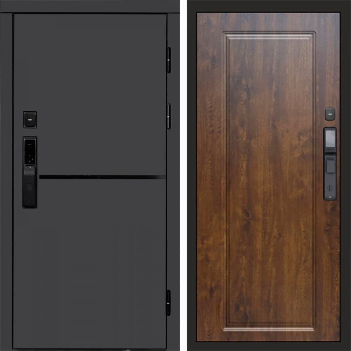 Входная дверь Termo-door ТРЕНД ГРАФИТ с электронным замком Гранд Дуб
