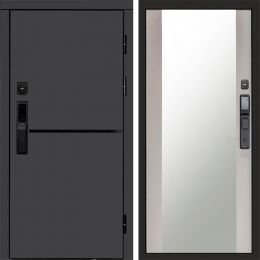 Входная дверь Termo-door ТРЕНД ГРАФИТ с электронным замком Зеркало лиственница