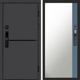 Входная дверь Termo-door ТРЕНД ГРАФИТ с электронным замком Широкое Зеркало Фацет Грей Софт