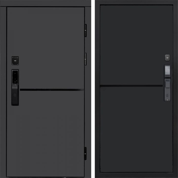Входная дверь Termo-door ТРЕНД ГРАФИТ с электронным замком Нео Black