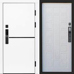 Входная дверь Termo-door ТРЕНД WHITE с электронным замком Престиж белое дерево