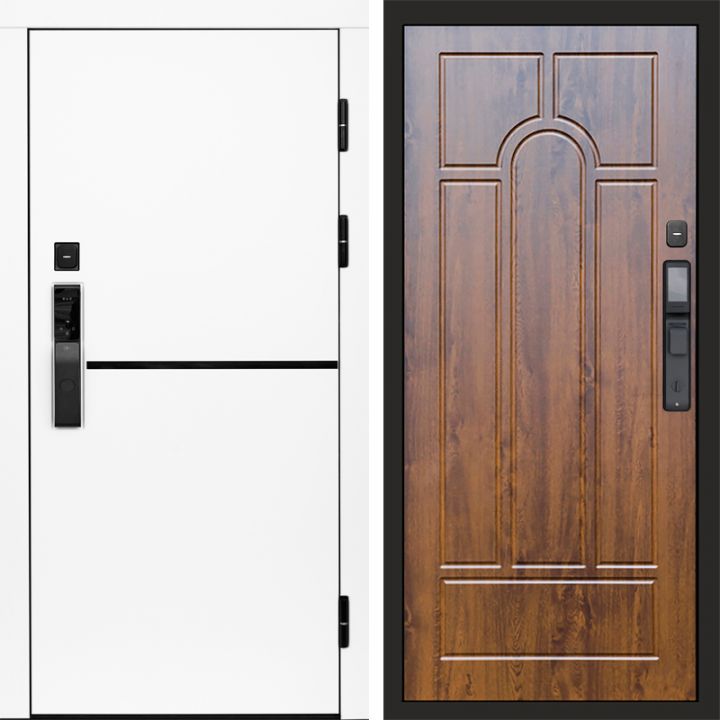 Входная дверь Termo-door ТРЕНД WHITE с электронным замком Арка дуб