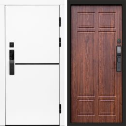 Входная дверь Termo-door ТРЕНД WHITE с электронным замком Орех премиум