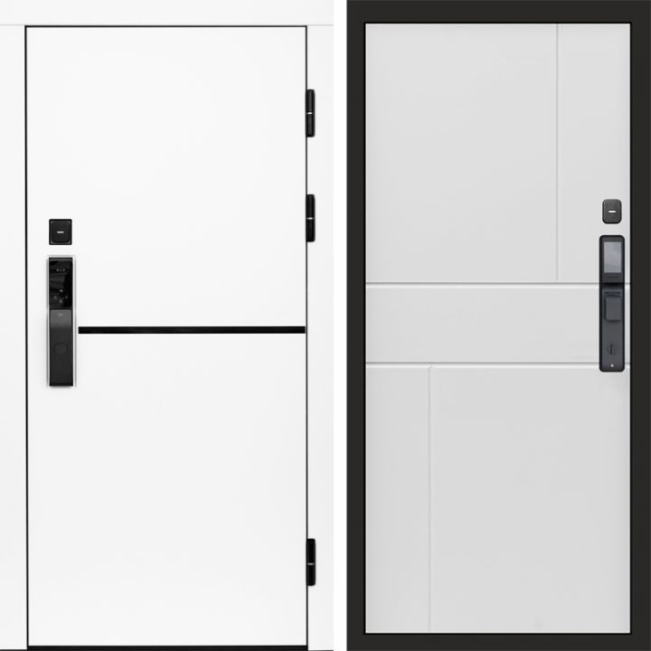 Входная дверь Termo-door ТРЕНД WHITE с электронным замком Горизонт белый