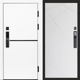 Входная дверь Termo-door ТРЕНД WHITE с электронным замком Лучи белый