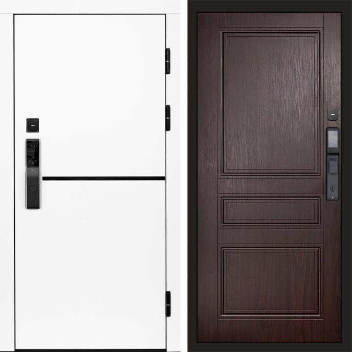 Входная дверь Termo-door ТРЕНД WHITE с электронным замком Класскика венге