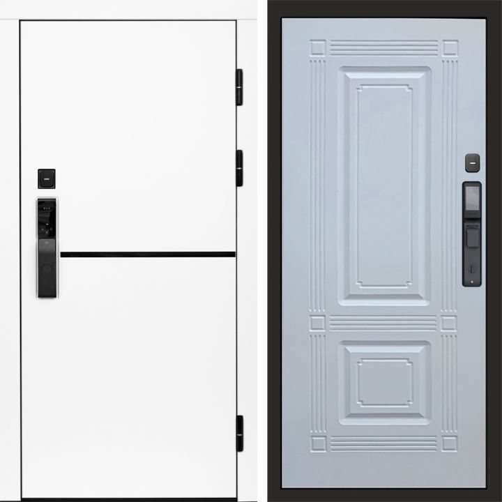 Входная дверь Termo-door ТРЕНД WHITE с электронным замком Мадрид Белый Софт