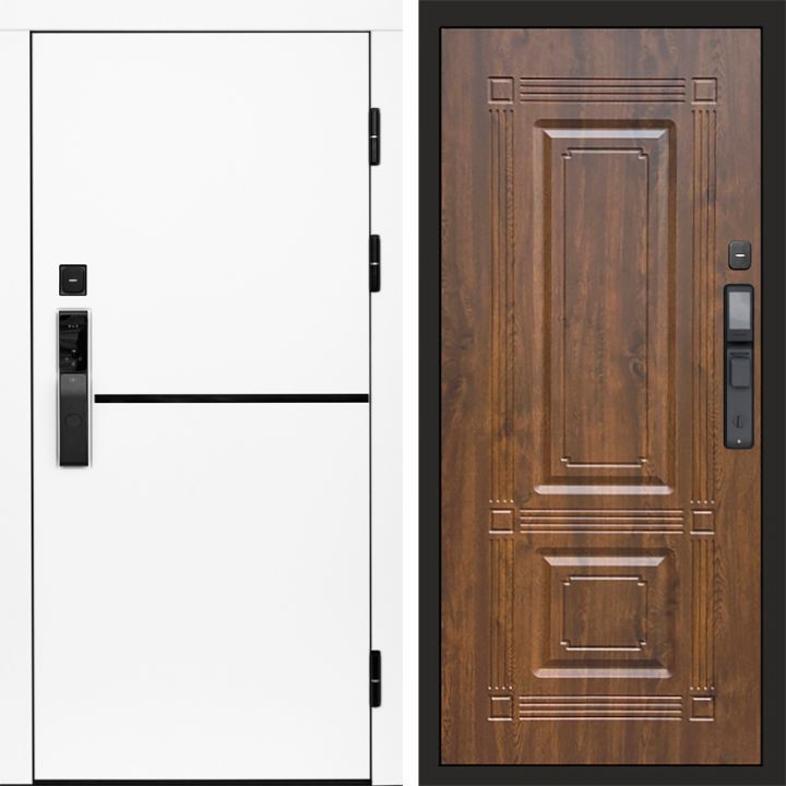 Входная дверь Termo-door ТРЕНД WHITE с электронным замком Мадрид Дуб