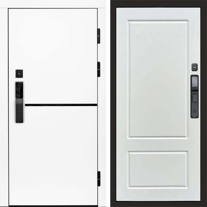 Входная дверь Termo-door ТРЕНД WHITE с электронным замком Марсель Белый Софт