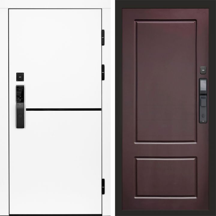 Входная дверь Termo-door ТРЕНД WHITE с электронным замком Марсель Шоколад
